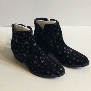 Dylan Skye Black Suede Star Embellished Bootie
